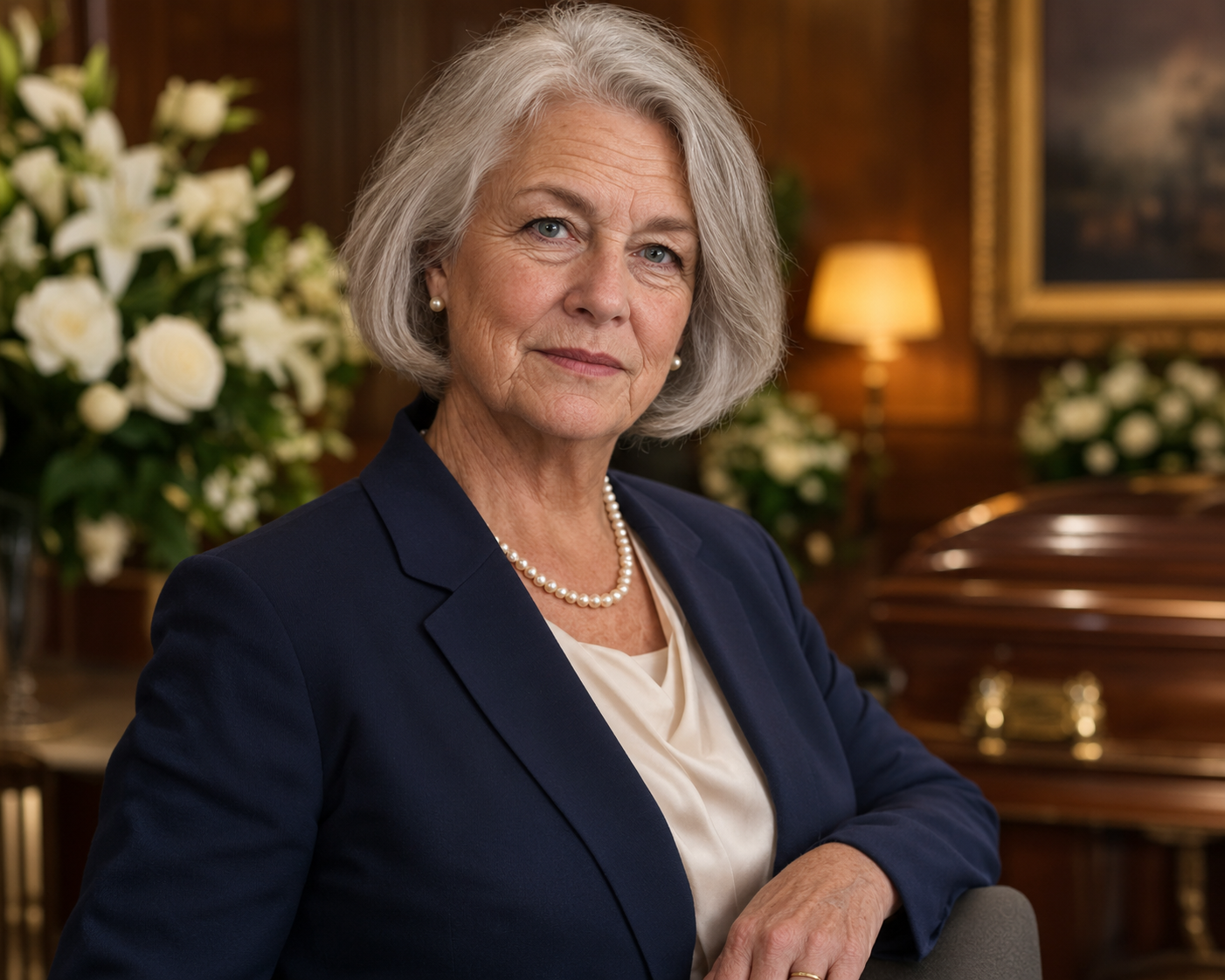 Portrait of Diane Hollis, the fictional educational presenter